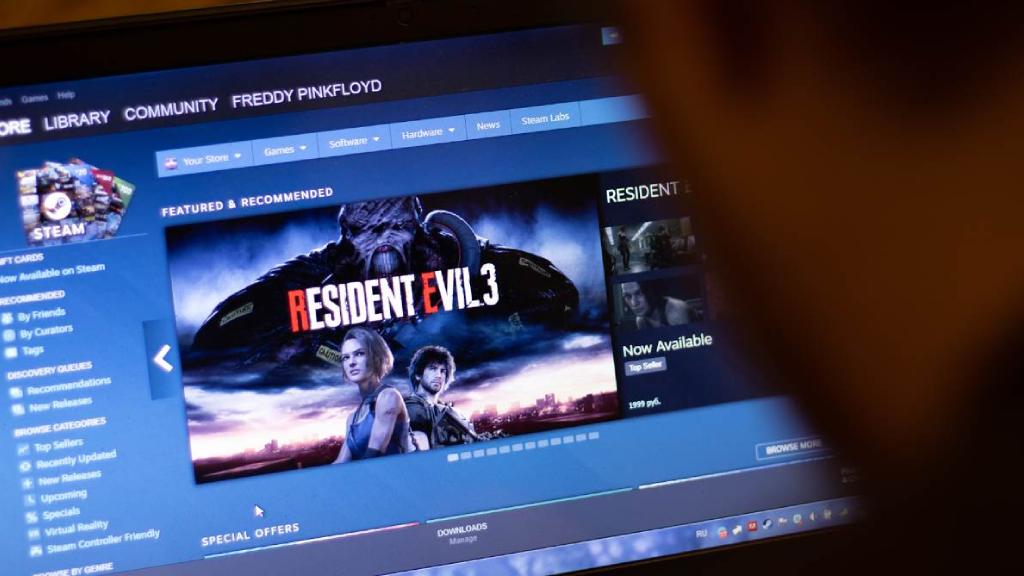 Steam store featuring resident evil 3