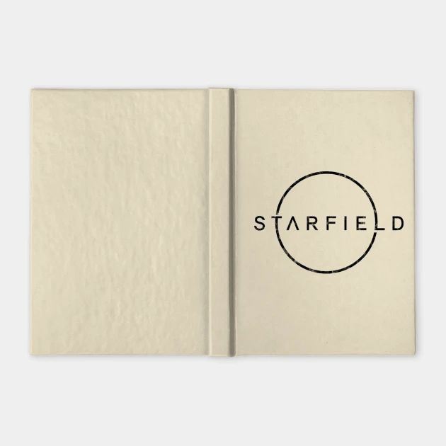 starfield notebook cover open